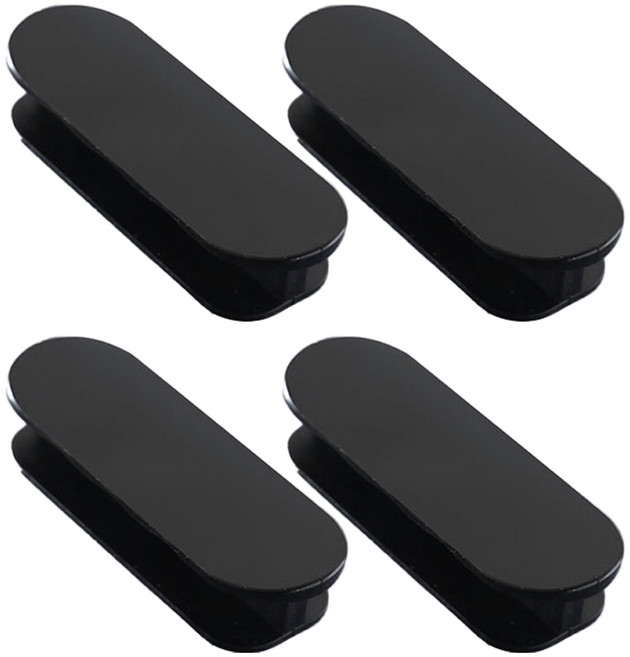 일상나눔 부착형 심플 미니 문 손잡이 3.2 x 9 x 2 cm 2p, 블랙, 2개