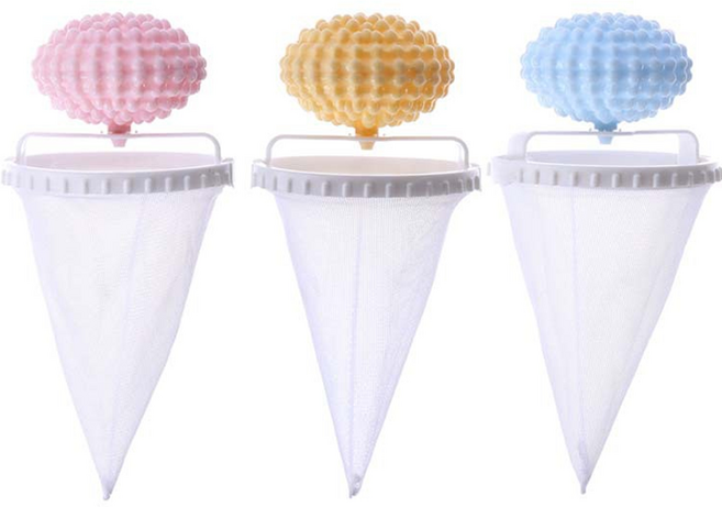 킹스로드 엉킴방지 세탁볼, 블루, 핑크, 옐로우, 3개