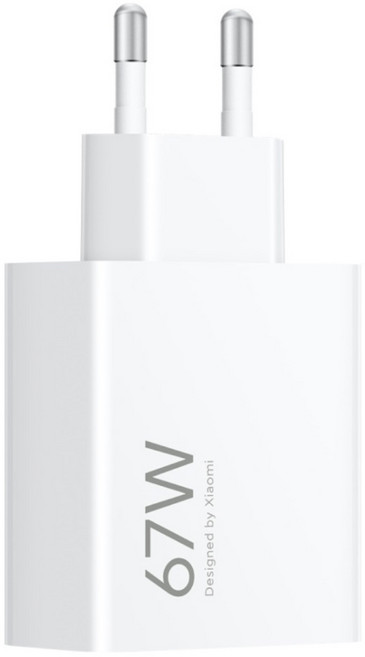 샤오미 67W GaN 듀얼 포트 충전기, 화이트, 1개
