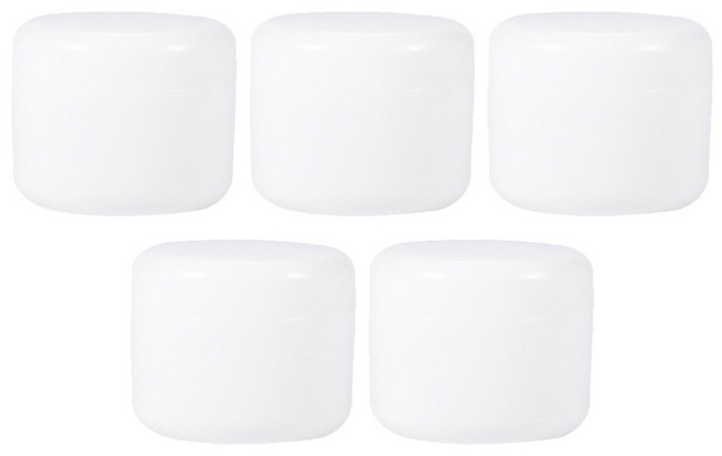 크림용기 100g, 5개, 화이트