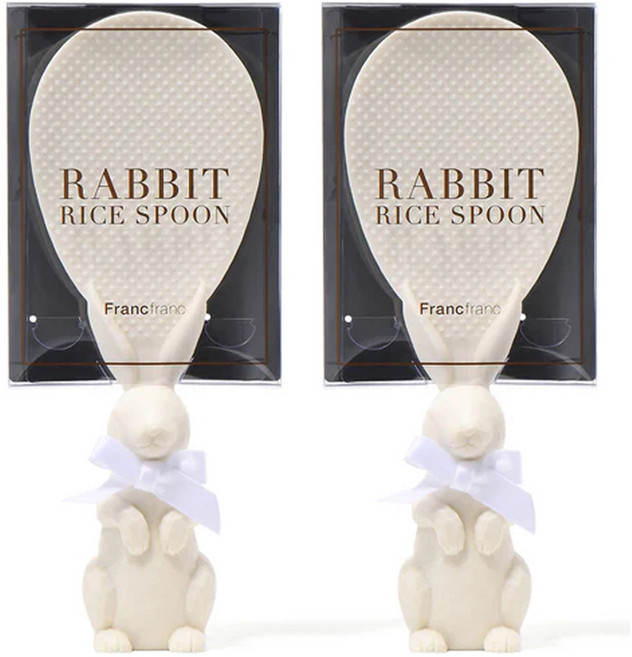 프랑프랑 토끼 밥주걱, 화이트, 2개