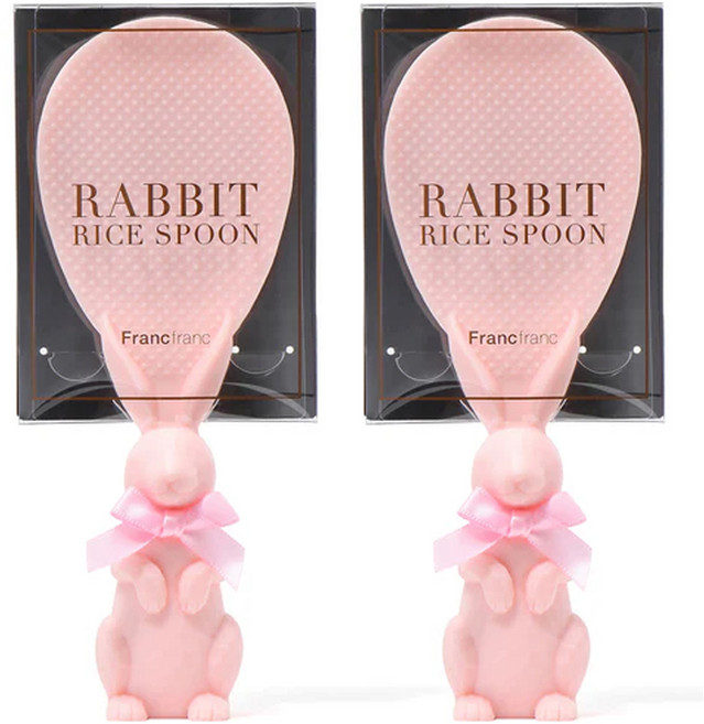 프랑프랑 토끼 밥주걱, 핑크, 2개