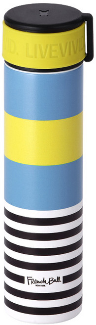 프렌치불 스텐316 실리콘 스트랩 미니 텀블러, 스트라이프밴드, 210ml, 1개