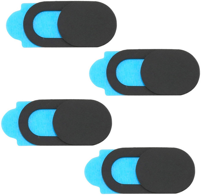 모나코올리브 노트북 휴대폰 웹캠 해킹 안심 슬라이드 커버 4p, 블랙