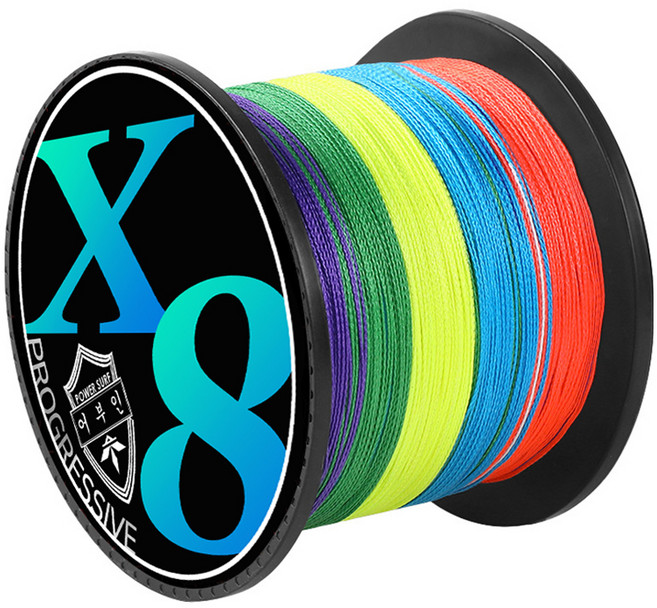 어부인 합사줄 8합사 낚시줄 500m, 오색, 1개