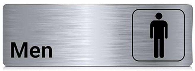 1991프로젝트 심플한 화장실 간판 안내 표지판, 1개, 남성용