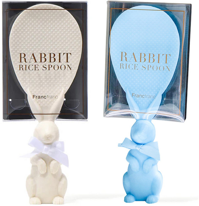 프랑프랑 토끼 밥주걱 2종 세트, 화이트, 블루, 1세트