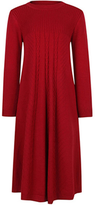 페이릿 퀸이즈 여성용 데일리 골지 니트 원피스