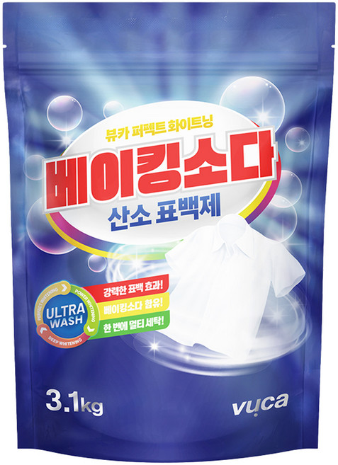 뷰카 퍼펙트 화이트닝 베이킹소다 산소 표백제, 3.1kg, 1개