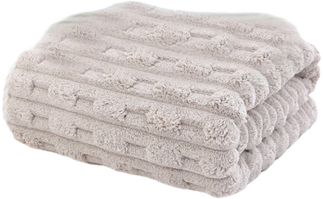 원이네 고급스러운 바스타월 극세사, 브라운, 1개