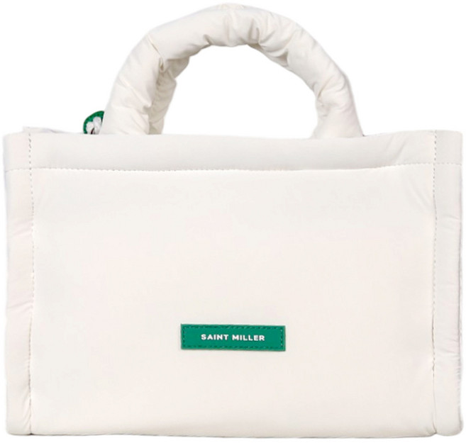 세인트밀러 패딩 컬렉션 토트백, 화이트, 1개