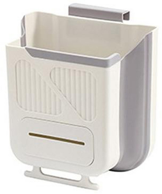 셀리빙 길이조절 걸이형 쓰레기통, 밀크화이트