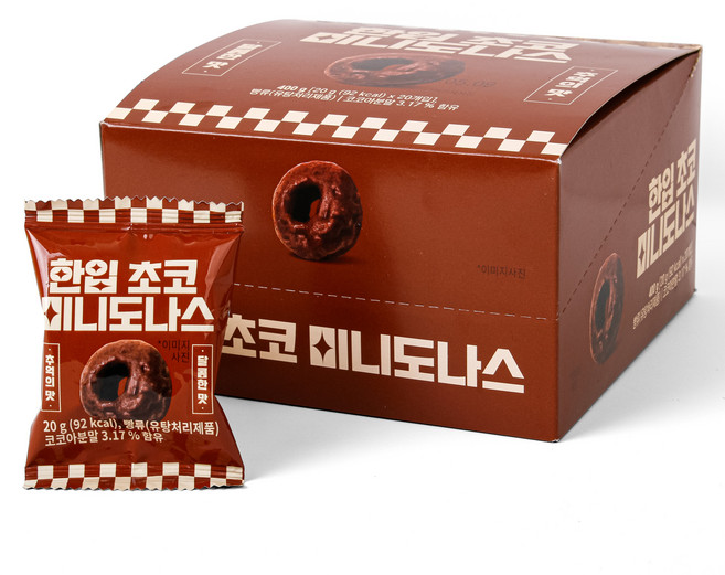 에이스엠앤티 한입 초코 미니 도나스, 20g, 20개