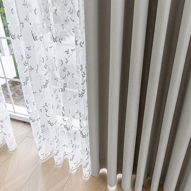 지나송 라시엘 자카드 암막커튼 + 봉 세트