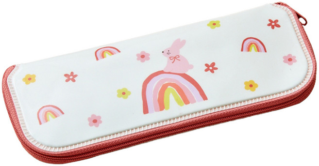 모던하우스 스마일하트 수저 지퍼 케이스, 혼합색상, 1개