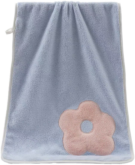 원이네 꽃잎의 여유 바스타월 300g 벨벳, 블루, 1개