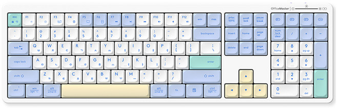 한성컴퓨터 OfficeMaster 3모드 저소음 펜타그래프 유무선 키보드, Meringue, GK698, 제조사축