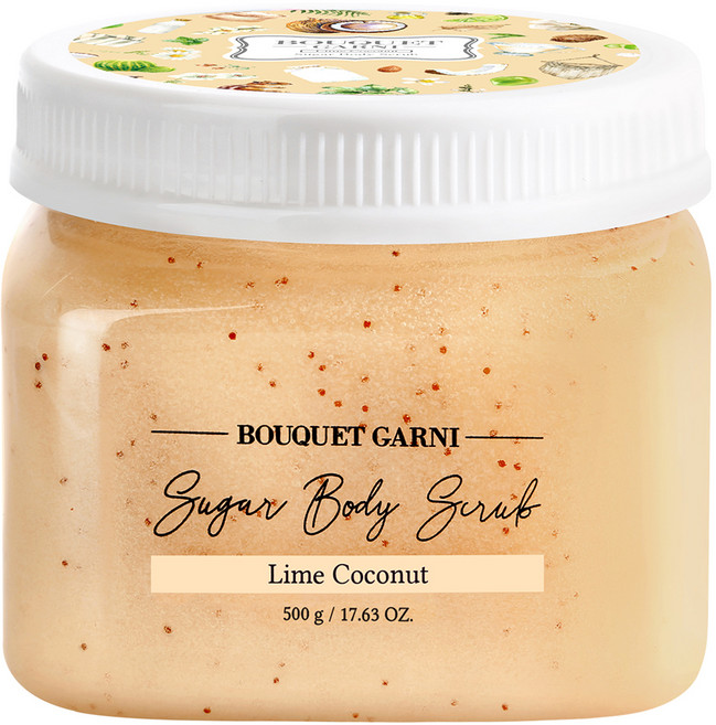 부케가르니 슈가 바디스크럽 라임코코넛, 500g, 1개