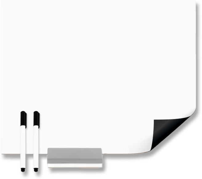 두문 간편하게 붙이는 고무자석 화이트보드 대형 + 보드마카 2p + 지우개 세트