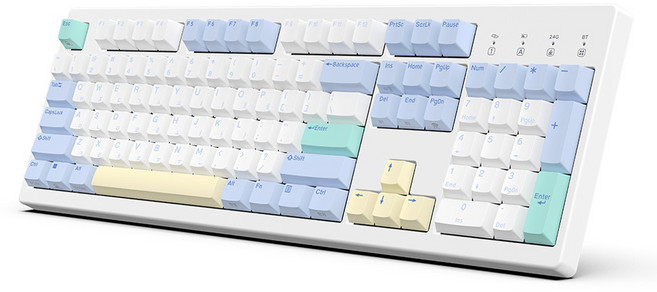 한성컴퓨터 3모드 듀얼 가스켓 유무선겸용 일반형 기계식 키보드 40g, MERINGUE +  PINK SALT, TFG Cloud CF, 제조사축