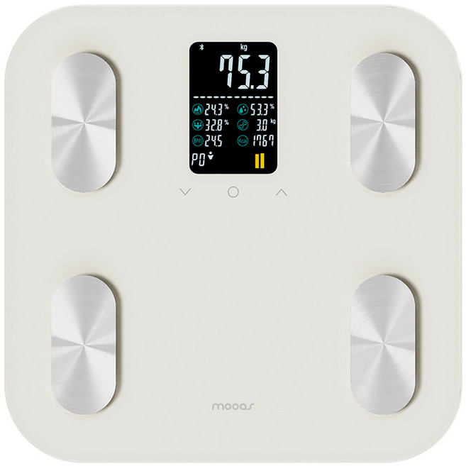 무아스 스마트 헬스케어 LCD 체지방 체중계 베이직, MBCS7, 아이보리, 1개