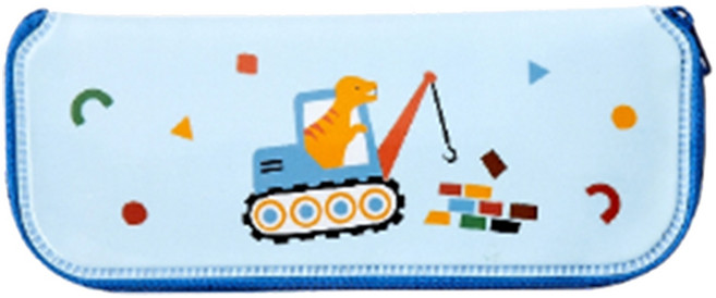 모던하우스 유아용 수저 지퍼케이스 레츠워크, 혼합색상, 1개