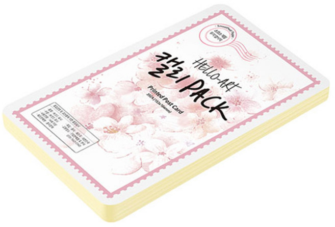종이문화 헬로우아트 캘리팩 두꺼운 스므스 프린티드 엽서 No 05 200g 153 x 104 mm, 크림, 35개