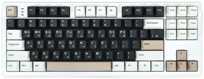 큐센 풀윤활 가스켓 유무선 기계식 키보드, 크림치즈, QSENN Q87 PBT, 하이무 저소음 바다소금축