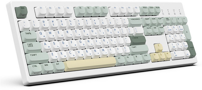 한성컴퓨터 3모드 듀얼 가스켓 유무선겸용 일반형 기계식 키보드 40g, Matcha Cream +  PINK SALT, TFG Cloud CF, 제조사축
