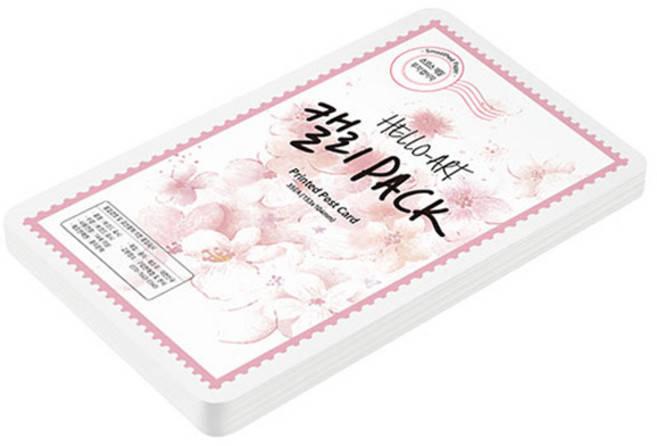 종이문화 헬로우아트 캘리팩 두꺼운 스므스 프린티드 엽서 No 04 200g 153 x 104 mm, 스노우, 35개