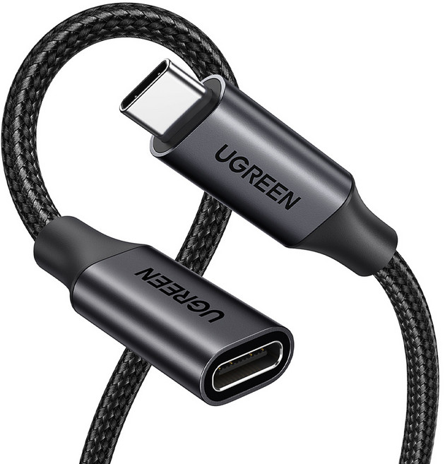 유그린 C타입 M-F USB 3.1 / 3.2 Gen2 10Gbps 연장케이블, 블랙, 1개, 1m