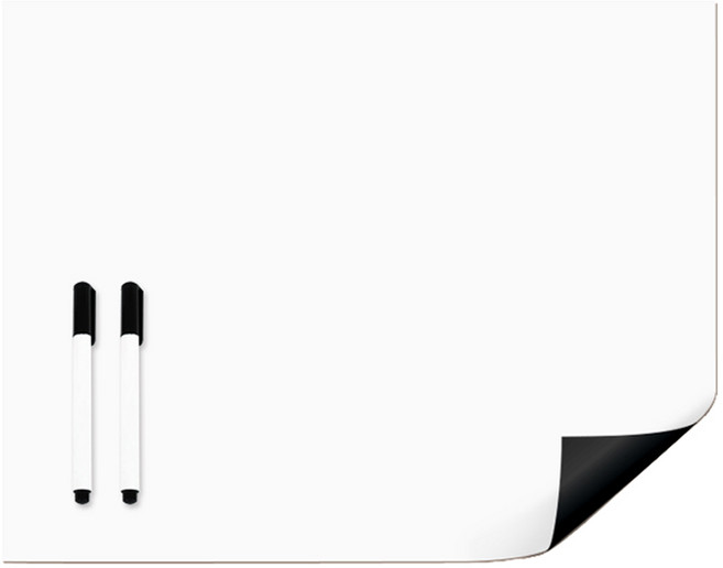 두문 간편하게 붙이는 고무자석 화이트보드 + 보드마커 2p 세트