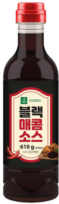 이엔푸드 블랙매콤소스, 610g, 1개