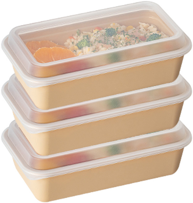 나누담 밀프랩 도시락통, 샌드베이지, 3개