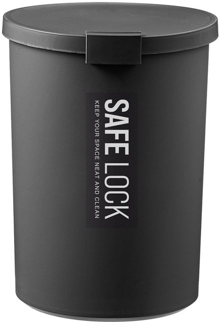 comet SafeLock 防臭圓形垃圾桶, 深灰色
