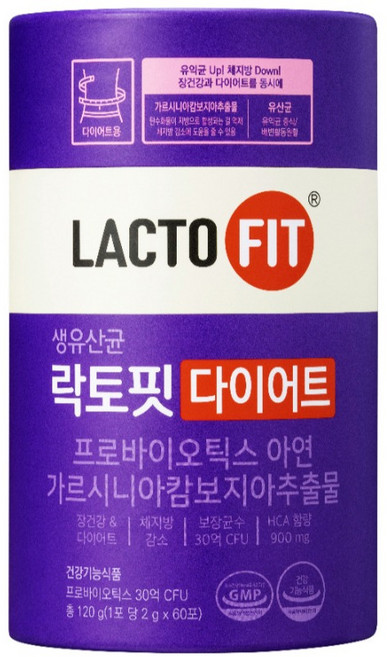 락토핏 정품 다이어트 유산균 60p, 60회분, 120g, 1개