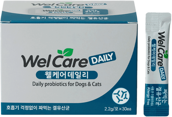 웰케어 반려동물 데일리 영양제, 66g, 장건강/유산균, 1개