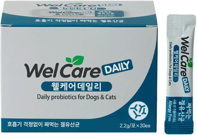 웰케어 반려동물 데일리 영양제, 66g, 장건강/유산균, 1개 - 쿠팡