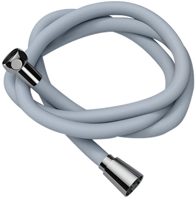 더자카 물때방지 무광 실리콘 샤워호스, 1.5m, 그레이