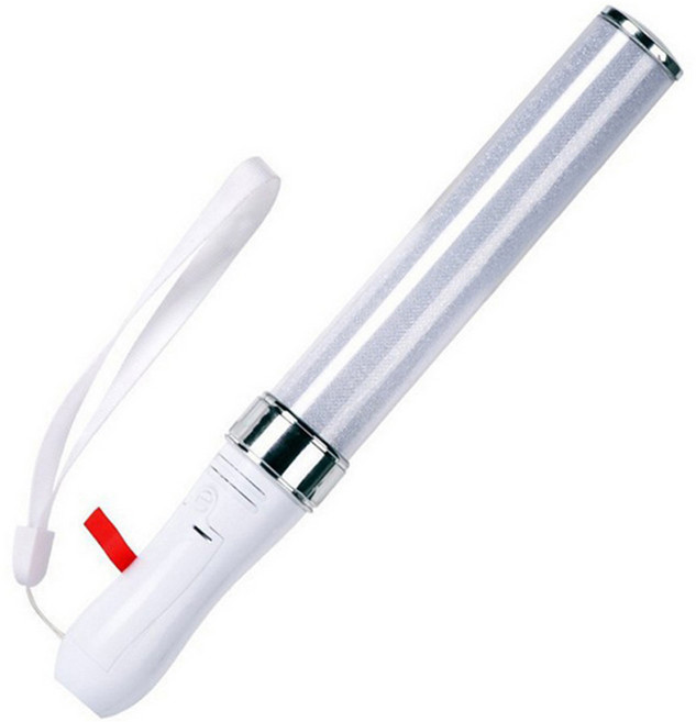 탑피아 심플한 LED 시위 파티 응원봉, 흰색, 1개