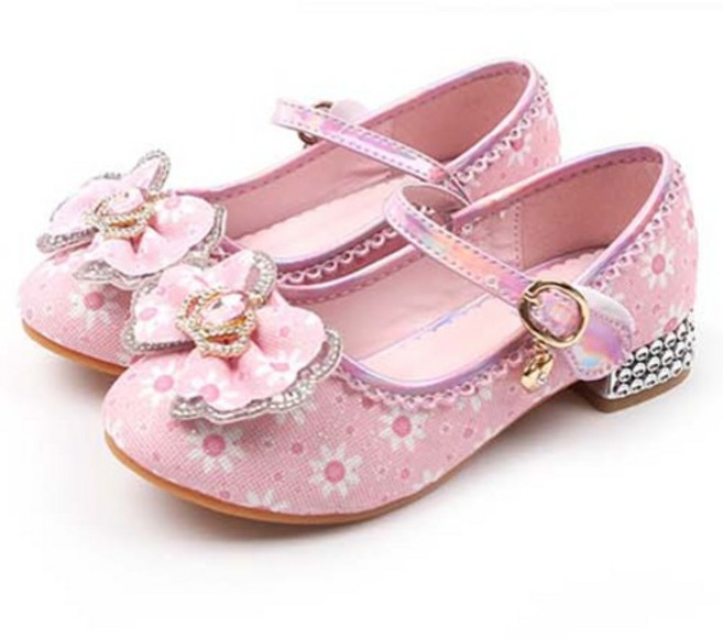 루루슈 여아용 라라 플라워 굽 구두 AZ111