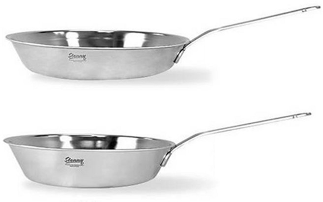 스테니 인덕션 무연마제 통5중 스테인리스 프라이팬세트 2개, 24cm + 28cm, 1개