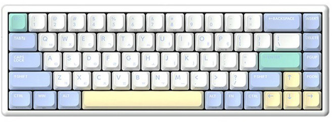 한성컴퓨터 동그리 유무선겸용 텐키리스 키보드 35g, Meringue, GK868B PRO, 무접점