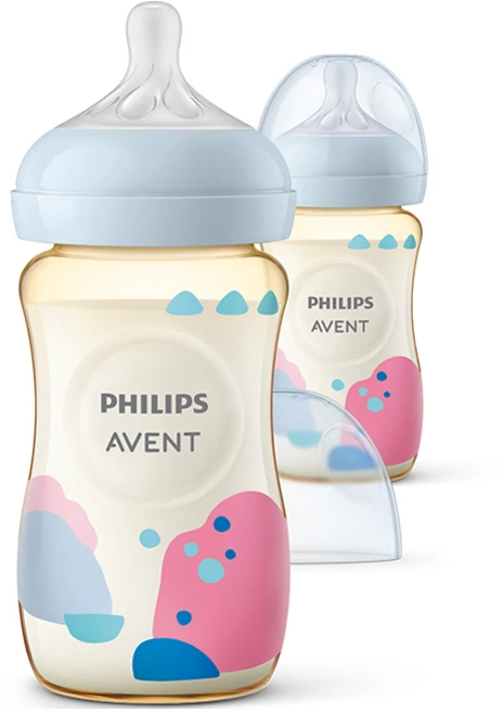 필립스아벤트 유아용 편한 PPSU 젖병 SCY943/02, 핑크 + 블루, 260ml, 2개 - 쿠팡