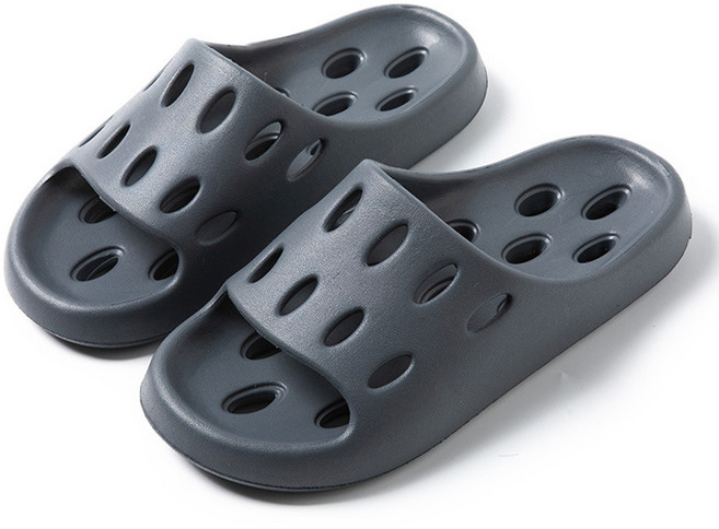 도림 구멍송송 치즈 미끄럼방지 물빠짐 EVA 푹신한 욕실화, 그레이, 1개