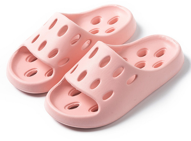 도림 구멍송송 치즈 미끄럼방지 물빠짐 EVA 푹신한 욕실화, 핑크, 1개