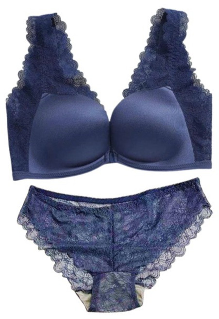 주디앤 여성 록시 레이스 편리 앞 후크 고급 브라 + 팬티 세트