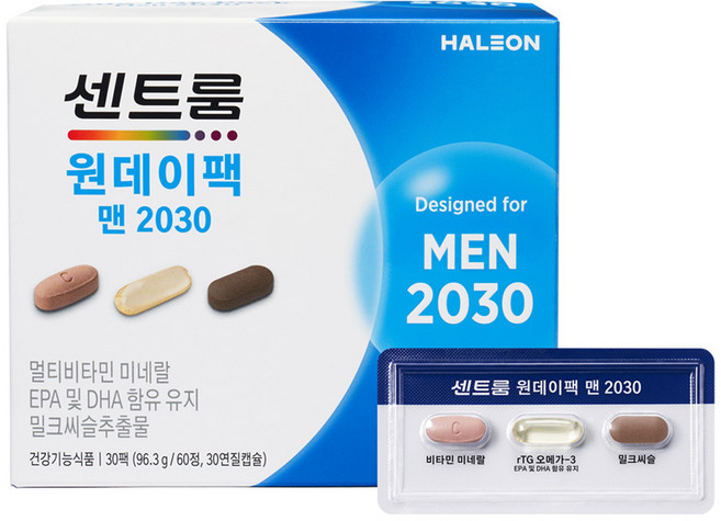 센트룸 원데이팩 맨2030 멀티비타민, 30회분, 96.3g, 1개