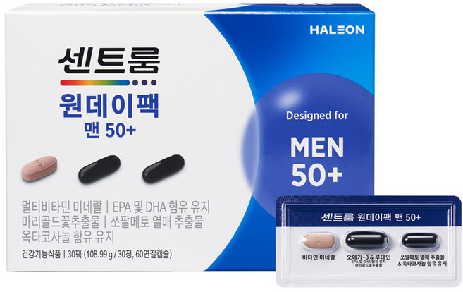 센트룸 원데이팩 맨50+ 멀티비타민, 30정, 1개