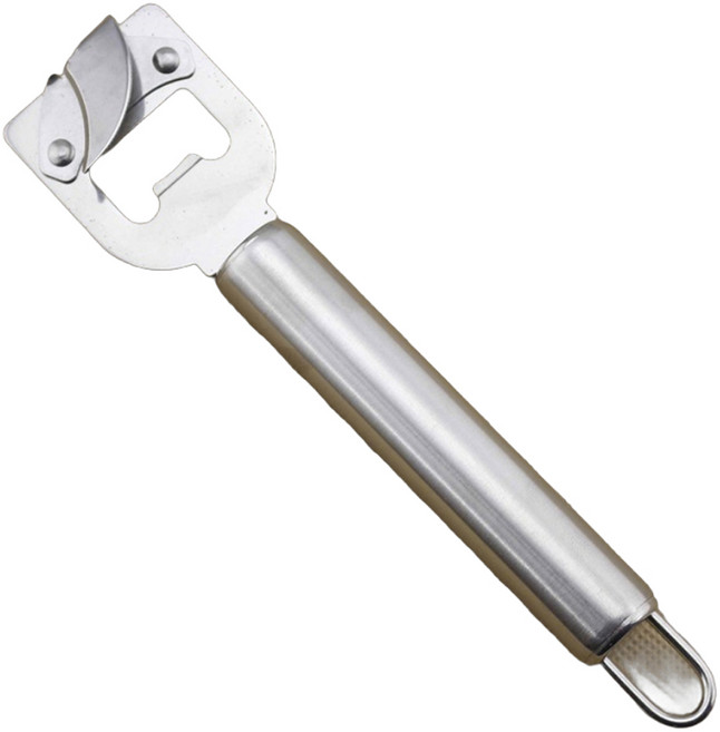 플로우코드 스테인리스 다용도 통조림 병뚜껑 오프너, 실버, 1개